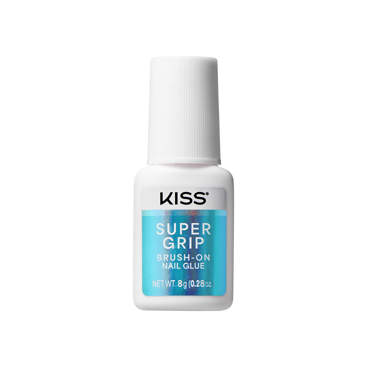Kiss SuperGrip Brush-On Nail Glue | Nail Adhesive, Press-On Glue, Vitamin E Infused, Long-Lasting Wear, Clean &amp; Strong, 0.28 oz.
