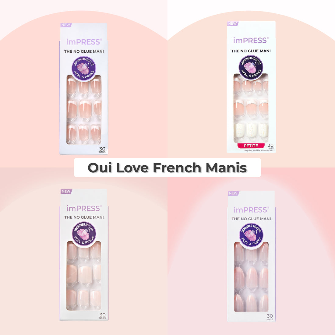 imPRESS French Press On Nails Bundle - Oui Love French Manis