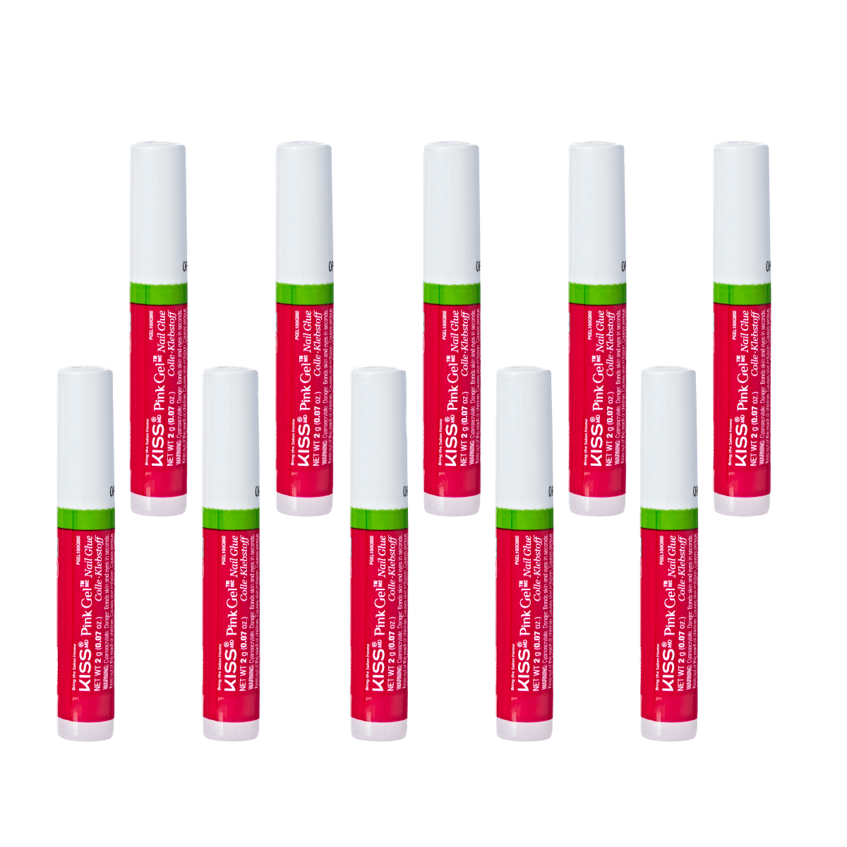 KISS Pink Gel Nail Glue – 10 Pieces