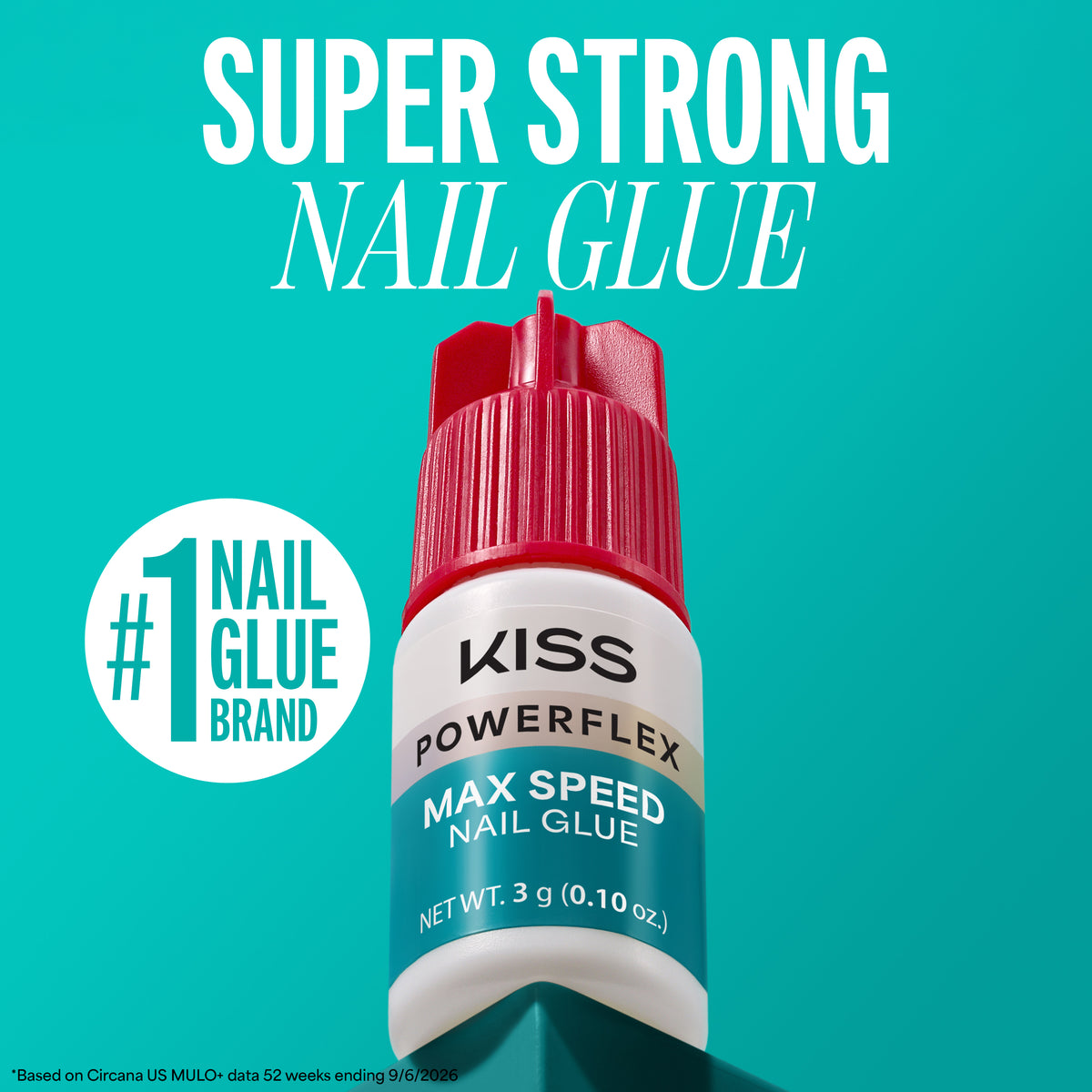 Kiss PowerFlex Maximum Speed Fake Nail Glue - 0.10 oz. | Nail Adhesive, Press-On Glue, Fast Drying, Strong Hold