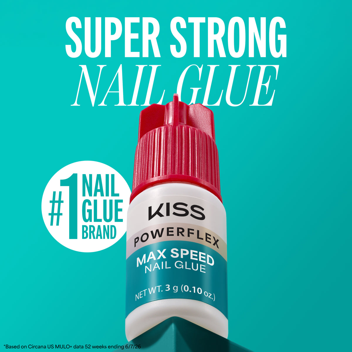 Kiss PowerFlex Maximum Speed Fake Nail Glue - 0.10 oz. | Nail Adhesive, Press-On Glue, Fast Drying, Strong Hold