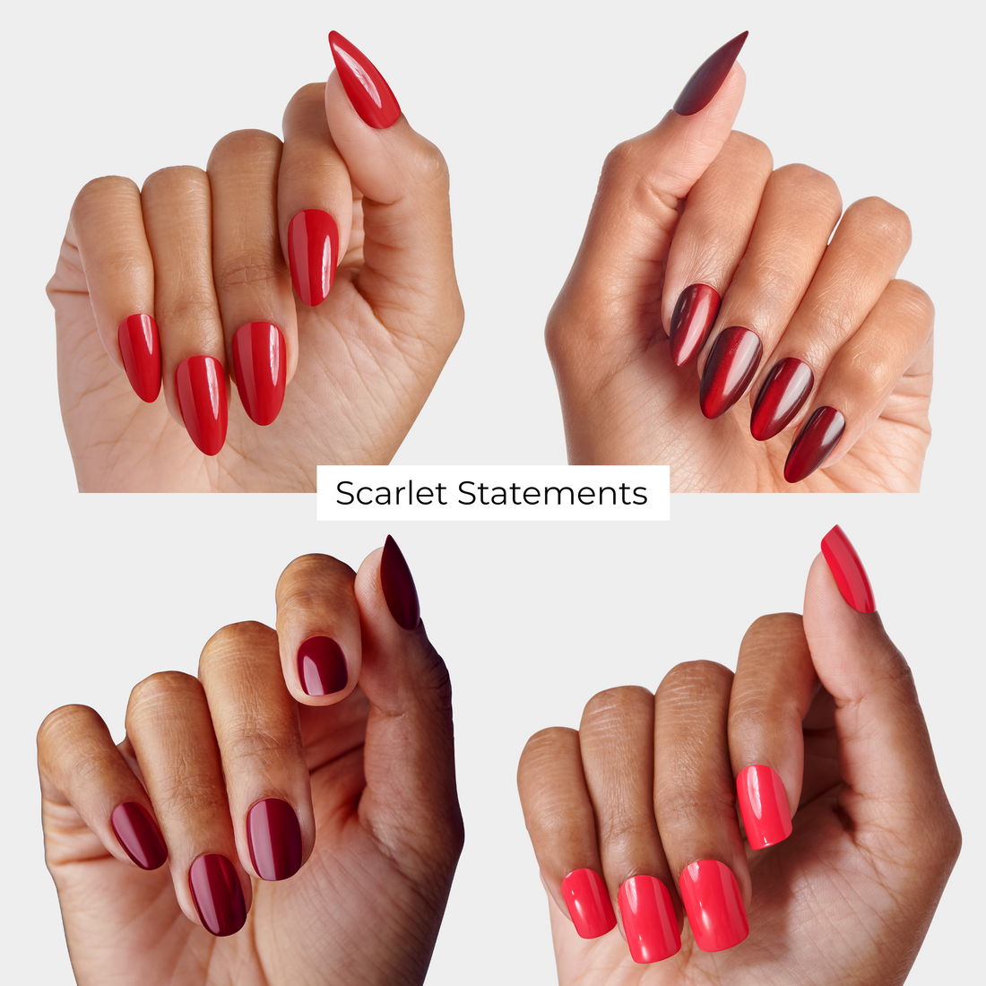 KISS Press On Glue Nails Bundle - Scarlet Statements