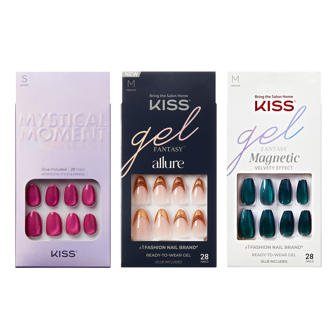 KISS Press On Glue Nails Fall Bundle - Showgirl Nails