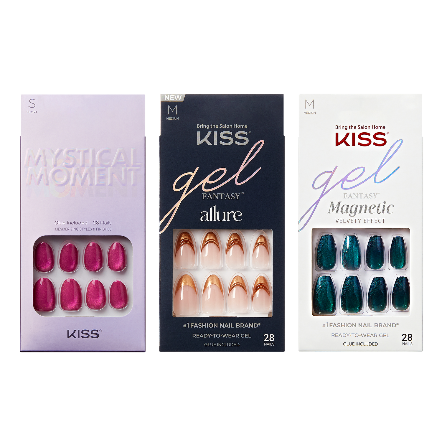 KISS Press On Glue Nails Fall Bundle - Showgirl Nails