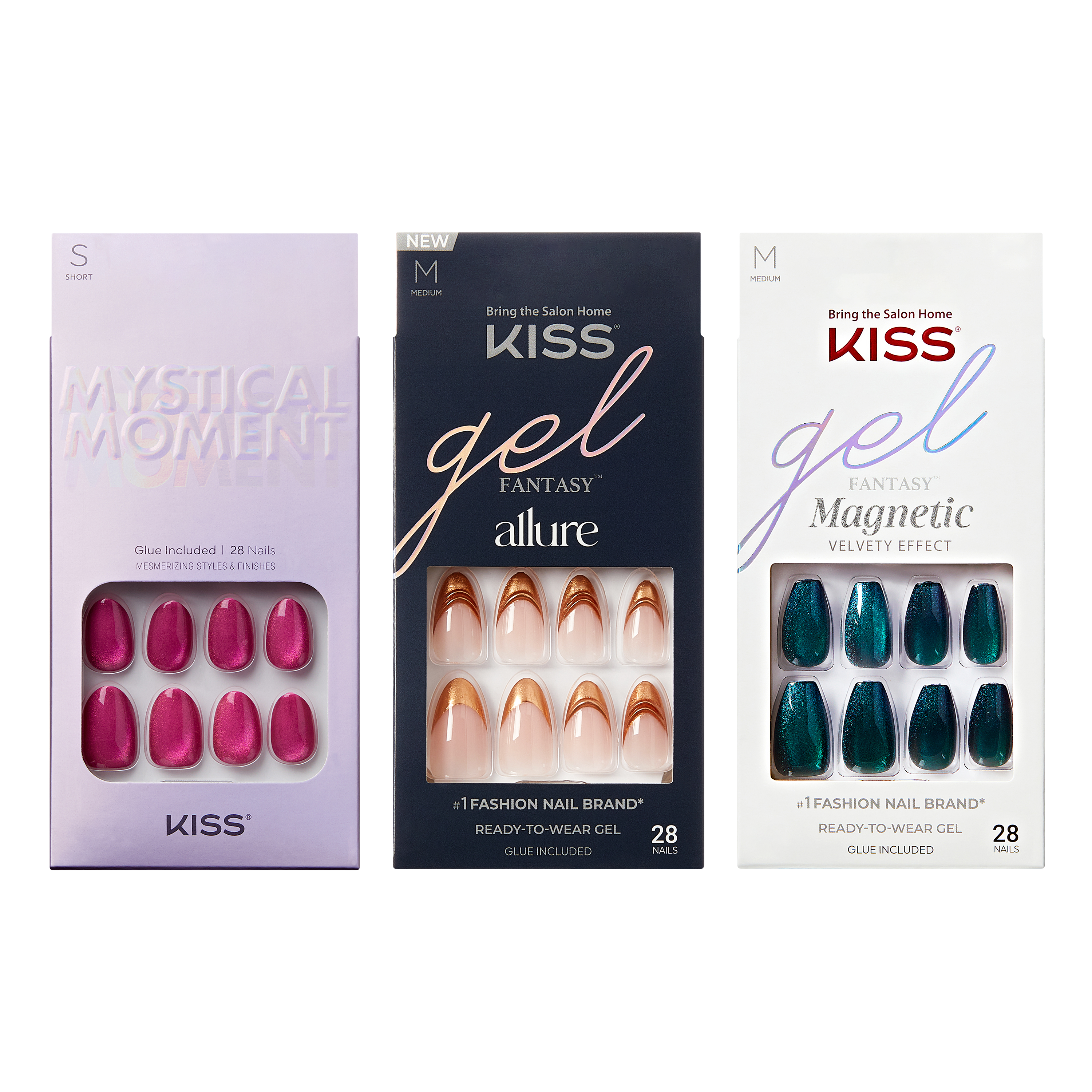 KISS Press On Glue Nails Fall Bundle - Showgirl Nails