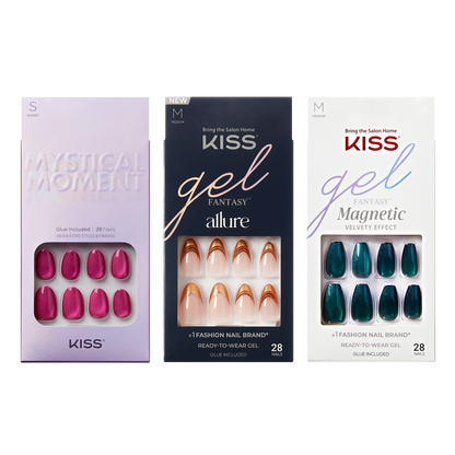 KISS Press On Glue Nails Fall Bundle - Showgirl Nails