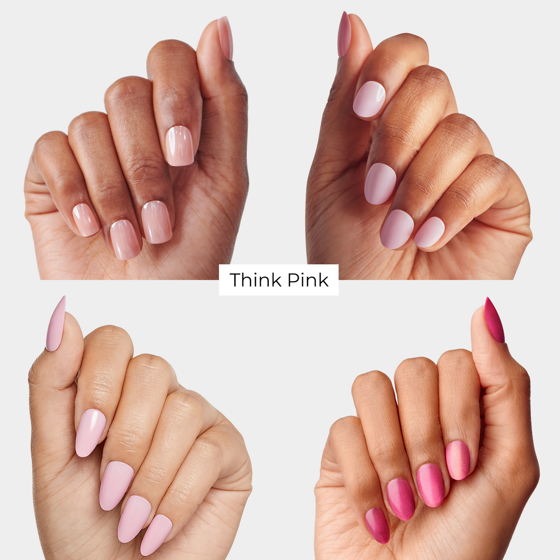 KISS Press On Glue Nails Bundle - Think Pink