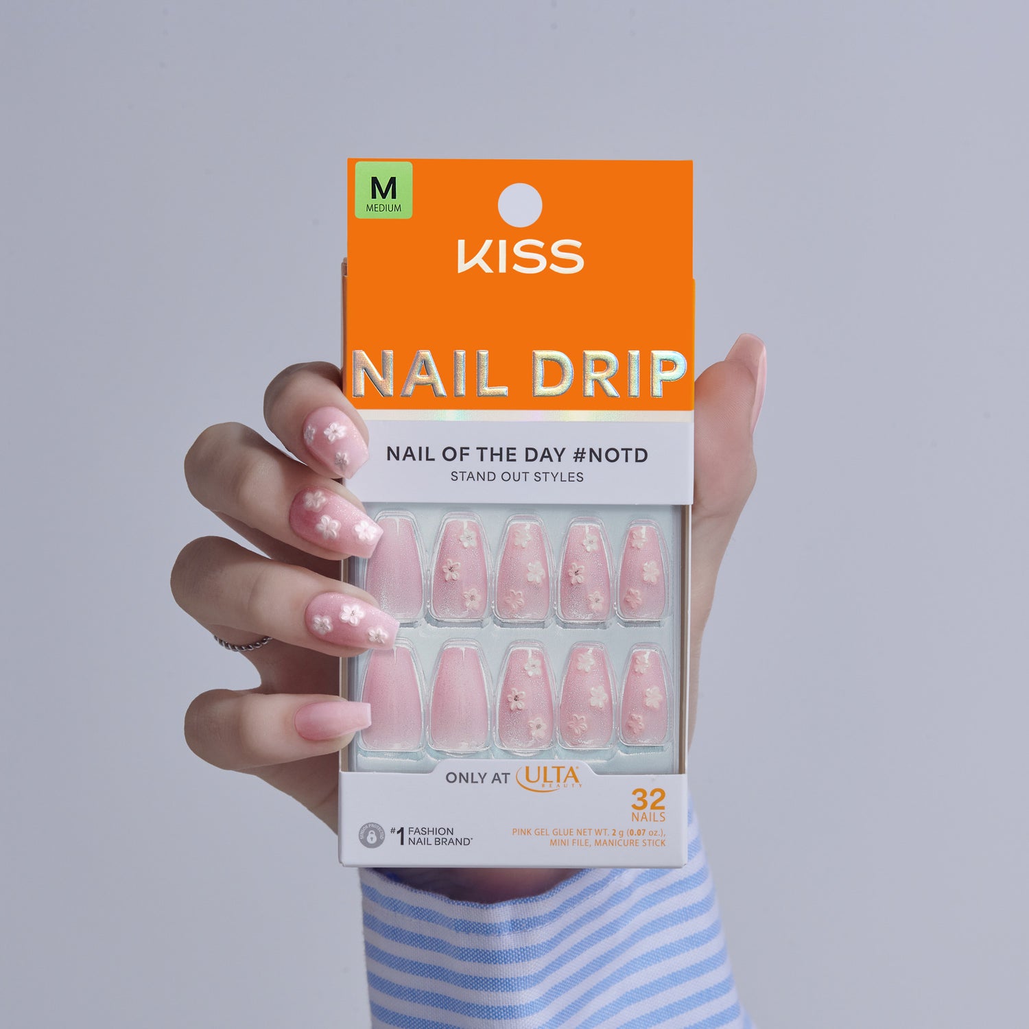 KISS NAIL DRIP Press On Glue Nails - Harmonious