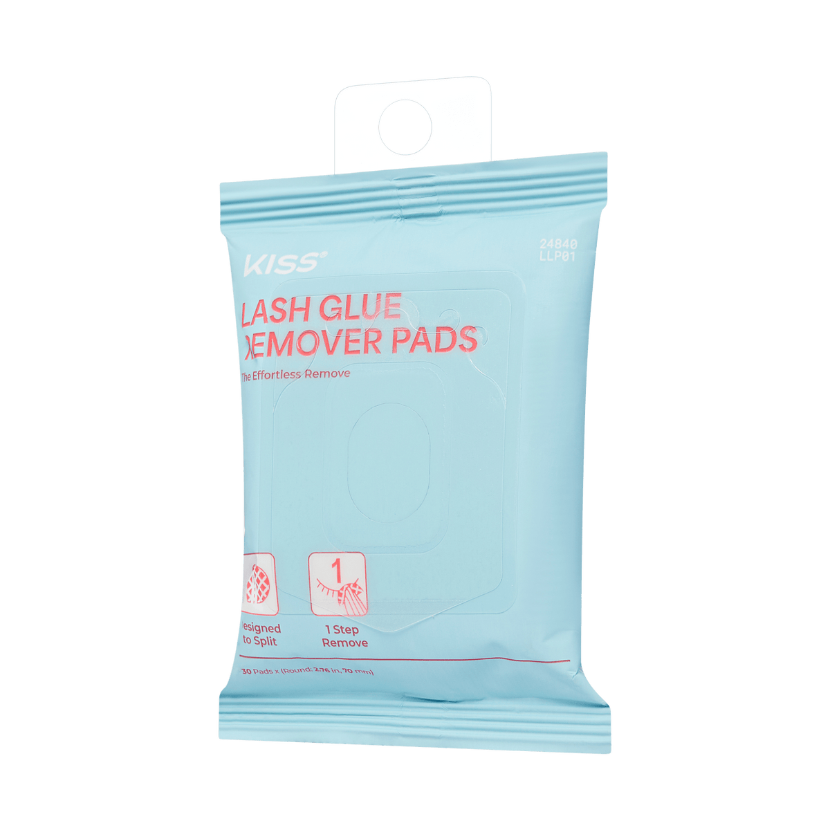 Kiss Lash Glue Remover Pads | Pre-Soaked Oil Pads, 30 Pieces