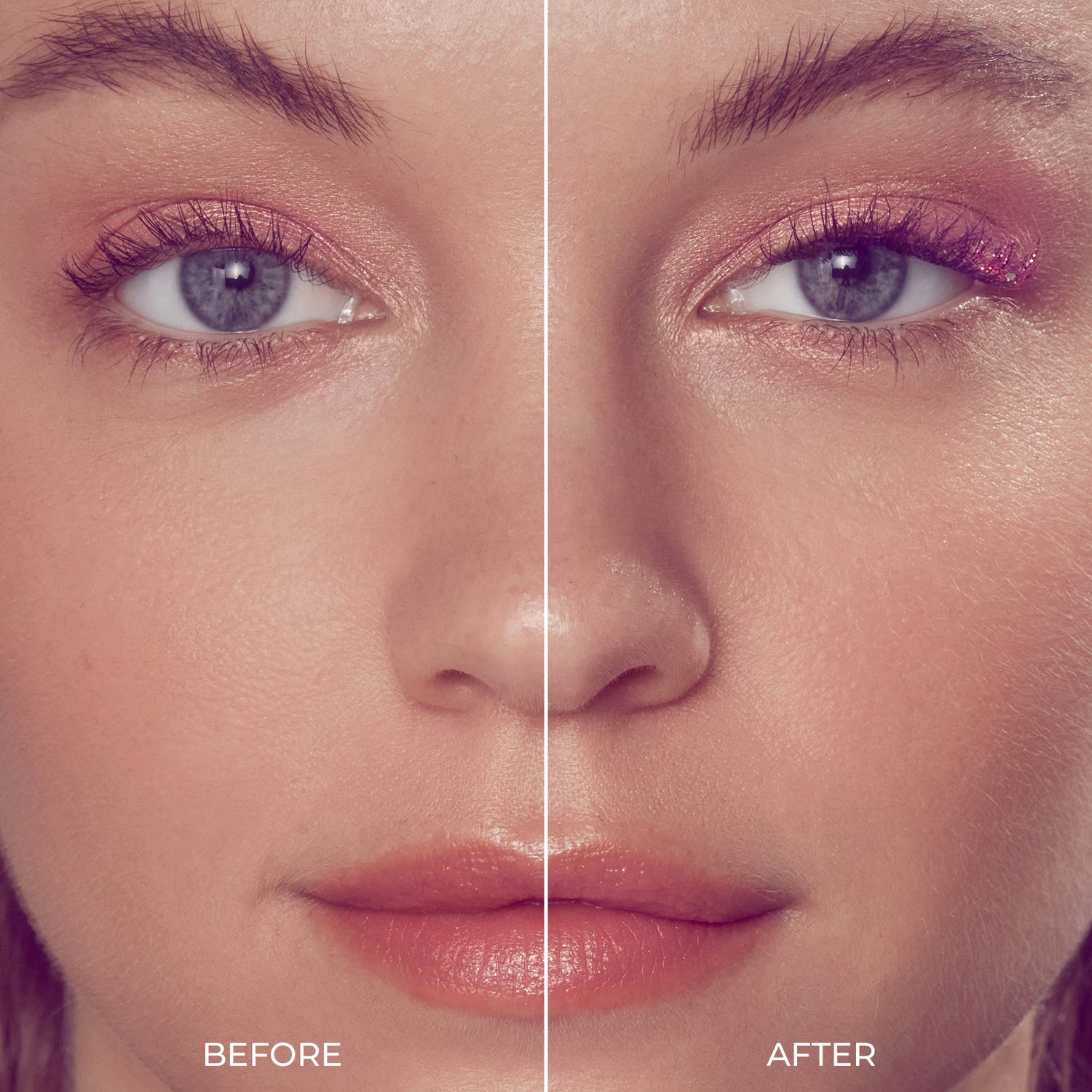 The image features a split view of a woman&