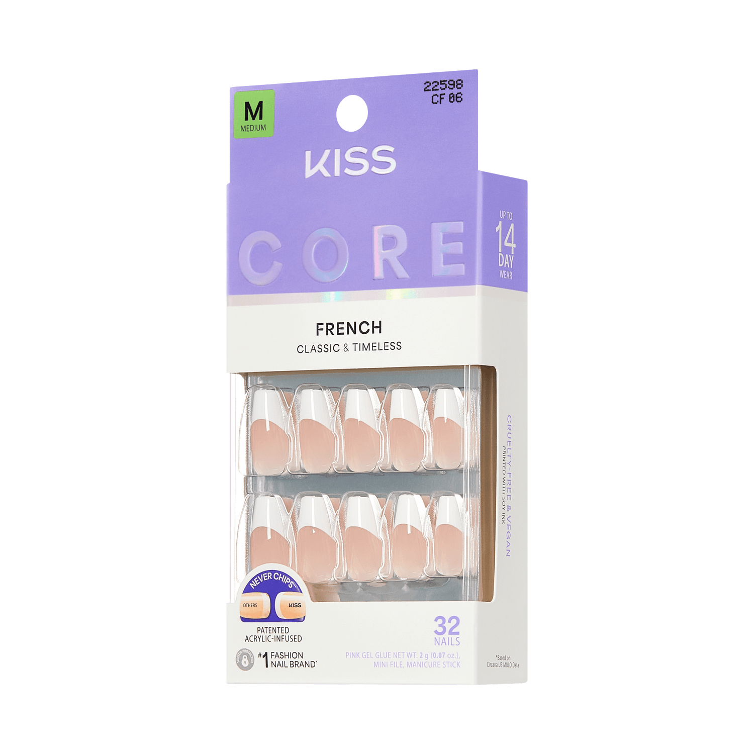 KISS CORE French Press On Glue Nails – Reunion