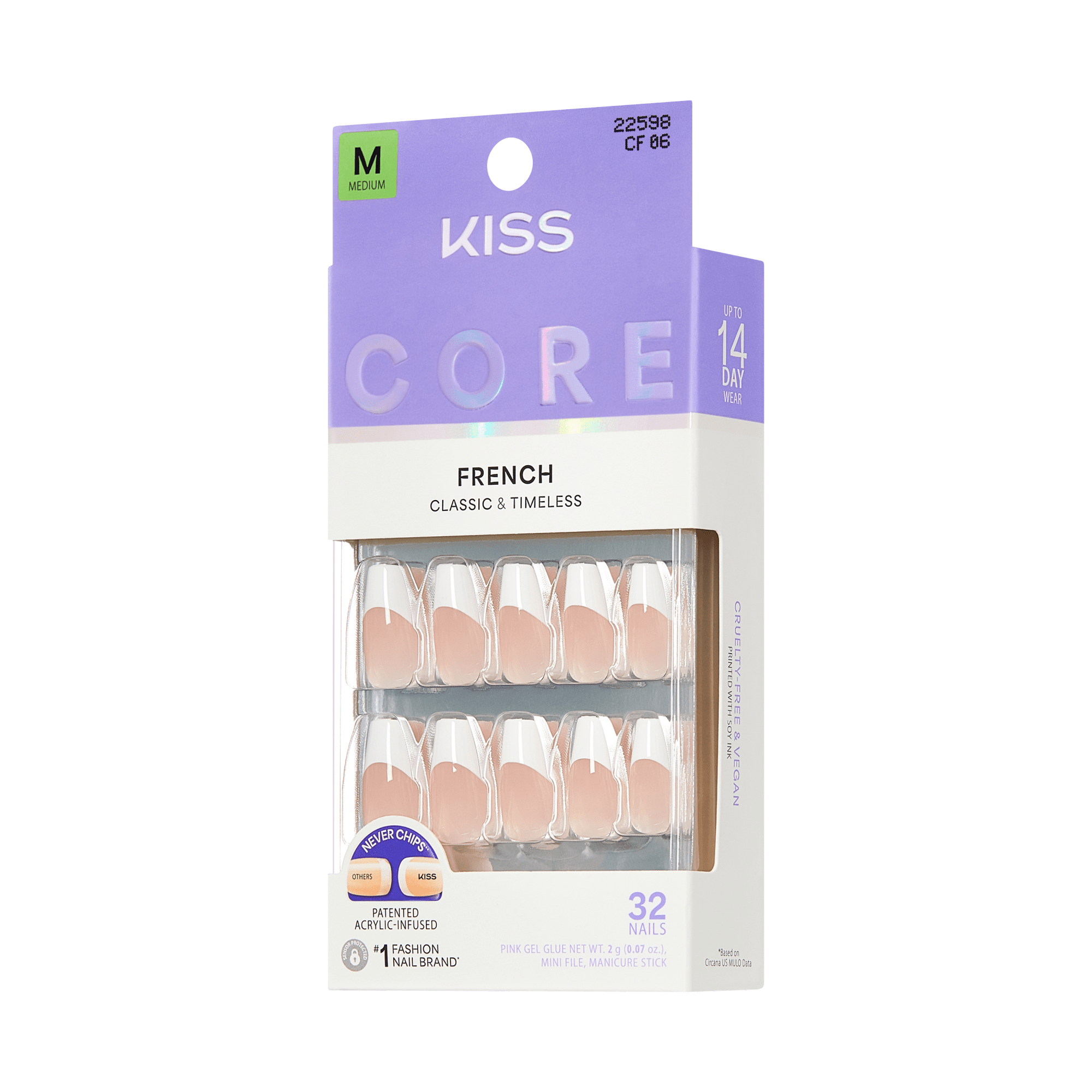 KISS CORE French Press On Glue Nails – Reunion