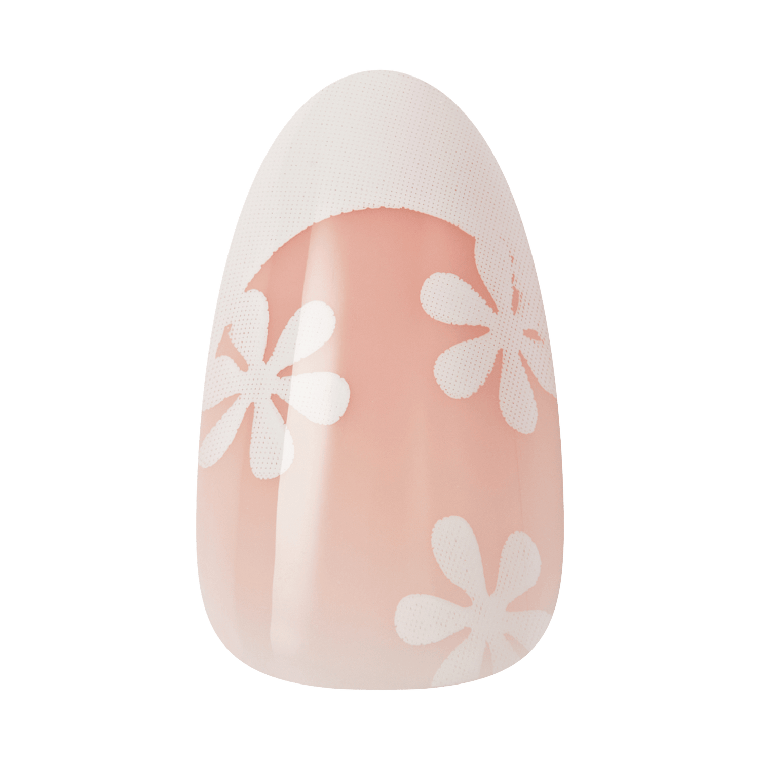Kiss Glam Jeweled Press On Fake Glue Nails - Crystal Bloom | 3D &amp; Jeweled French Design, White, Medium, Almond
