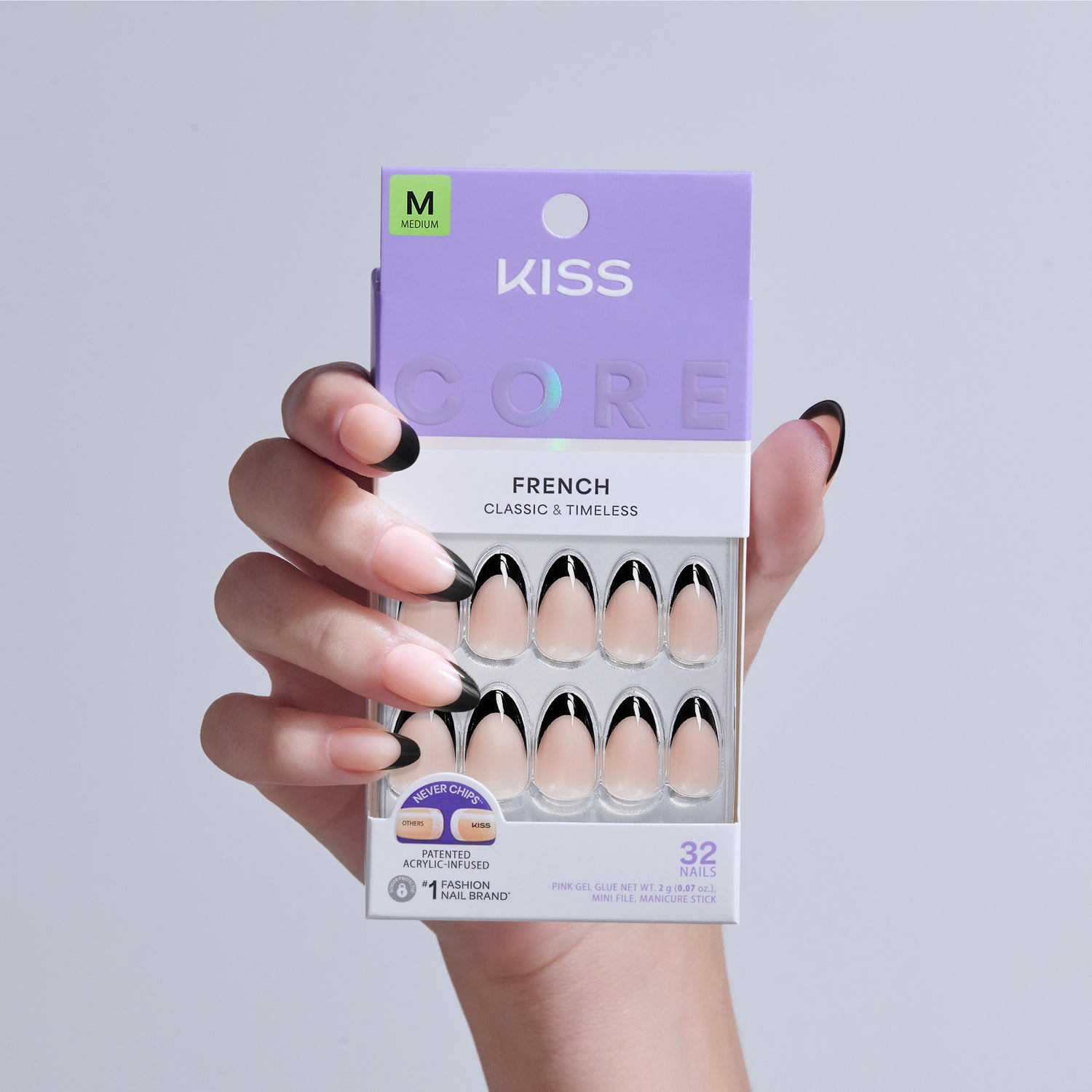 KISS CORE French Press On Glue Nails - Full of Fun