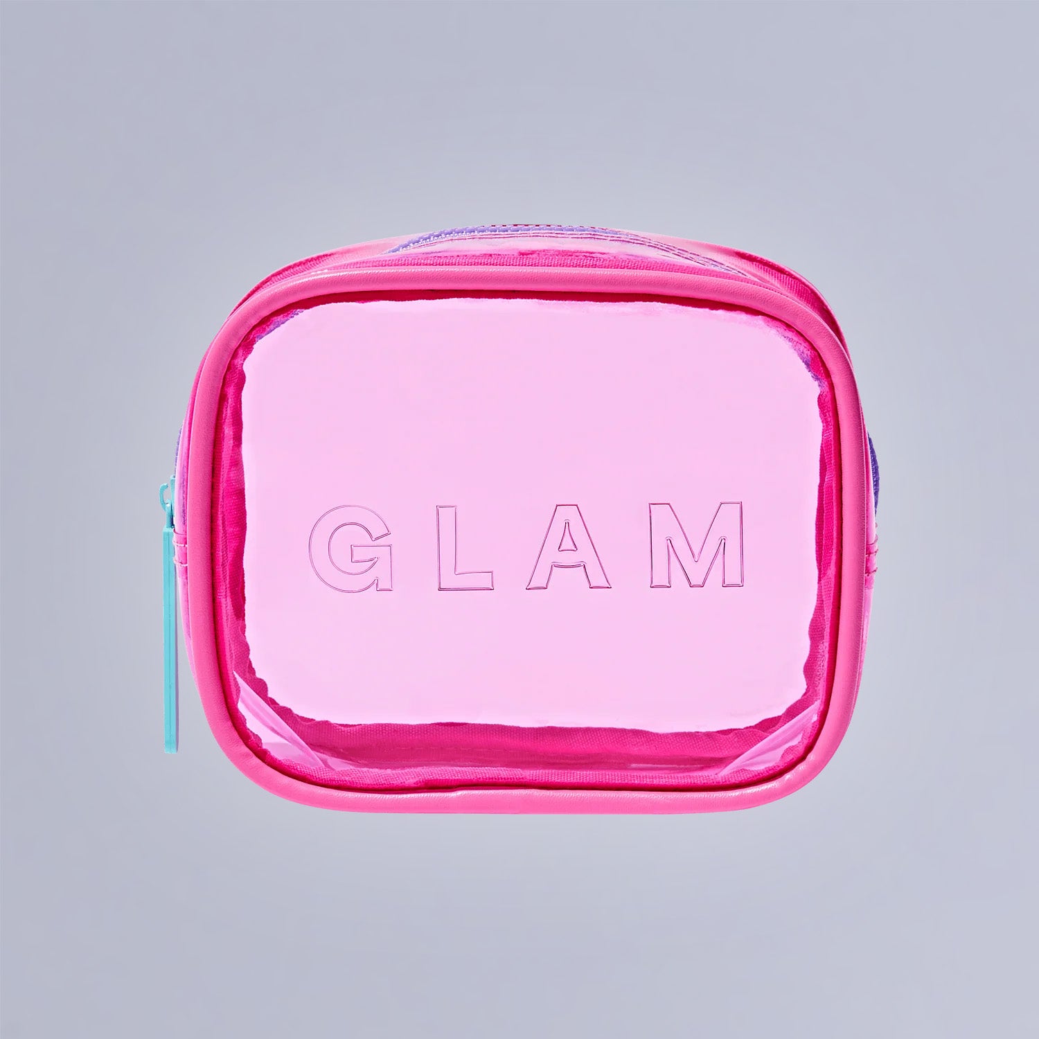 KISS GLAM Clear Cosmetic Bag - Pink