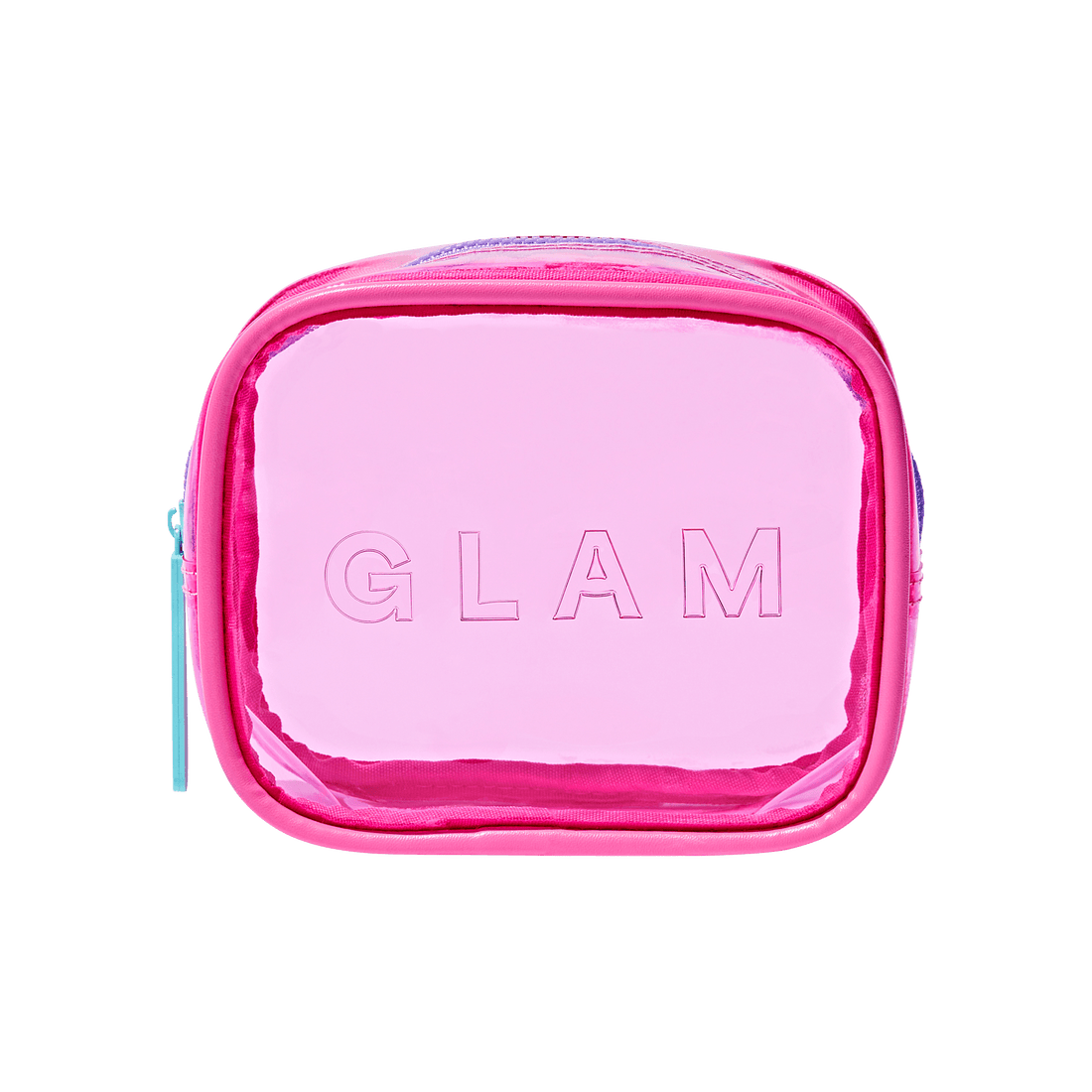 KISS GLAM Clear Cosmetic Bag - Pink