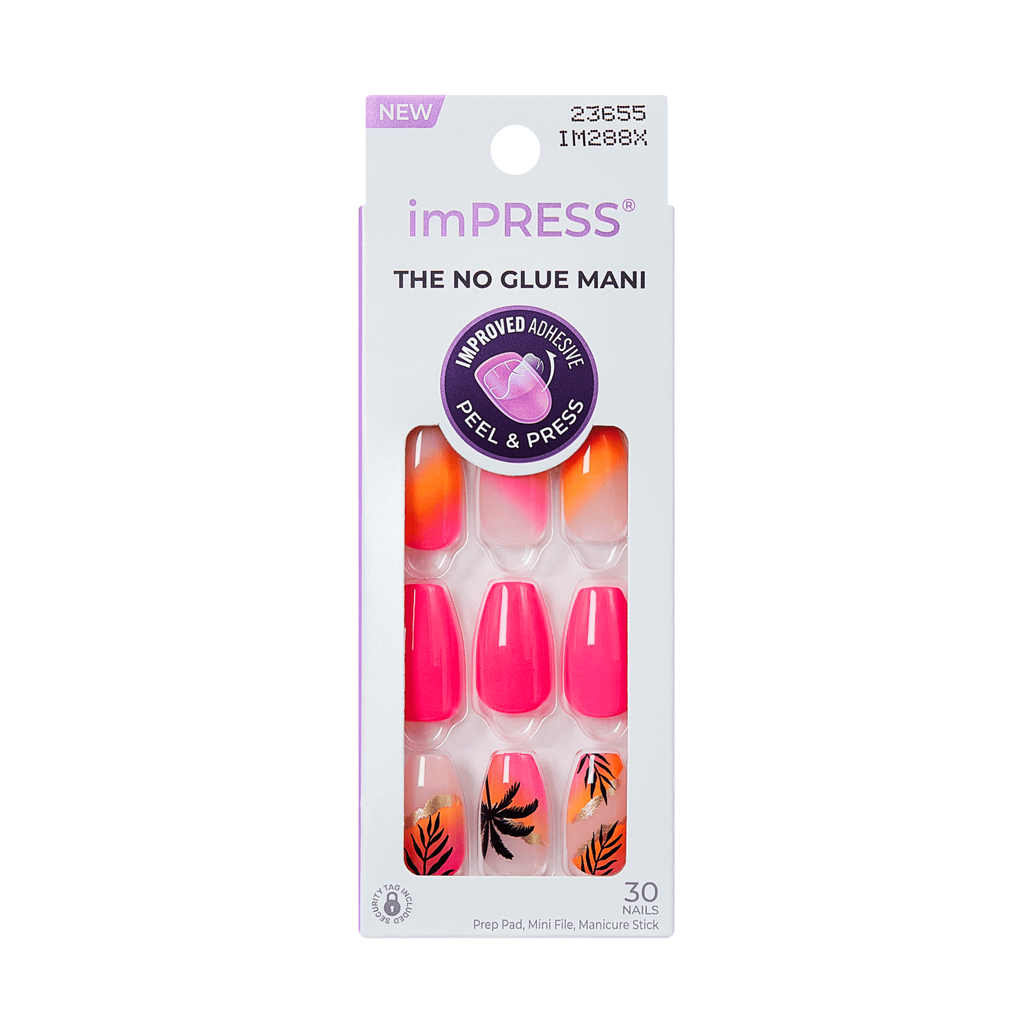 imPRESS no glue mani nail package on a transparent background
