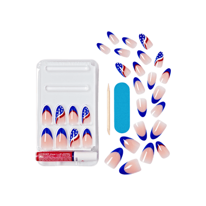 KISS Voguish Fantasy Press On Glue Nails - Smooth