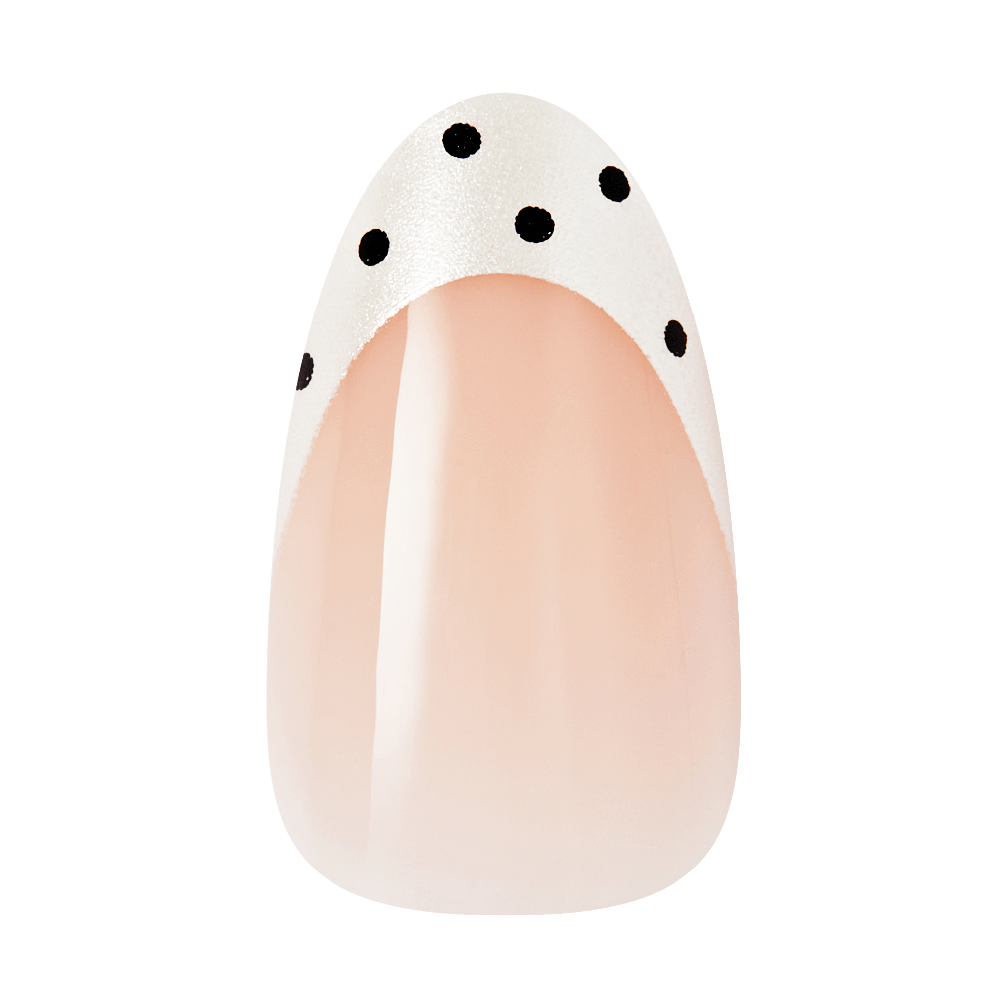 Kiss Glam Jeweled Press On Fake Glue Nails - Mood Pop | 3D &amp; Jeweled French Design, Black &amp; White, Medium, Almond