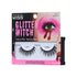 KISS Glitter Witch Halloween false eyelashes, style "Lure," pink and red packaging