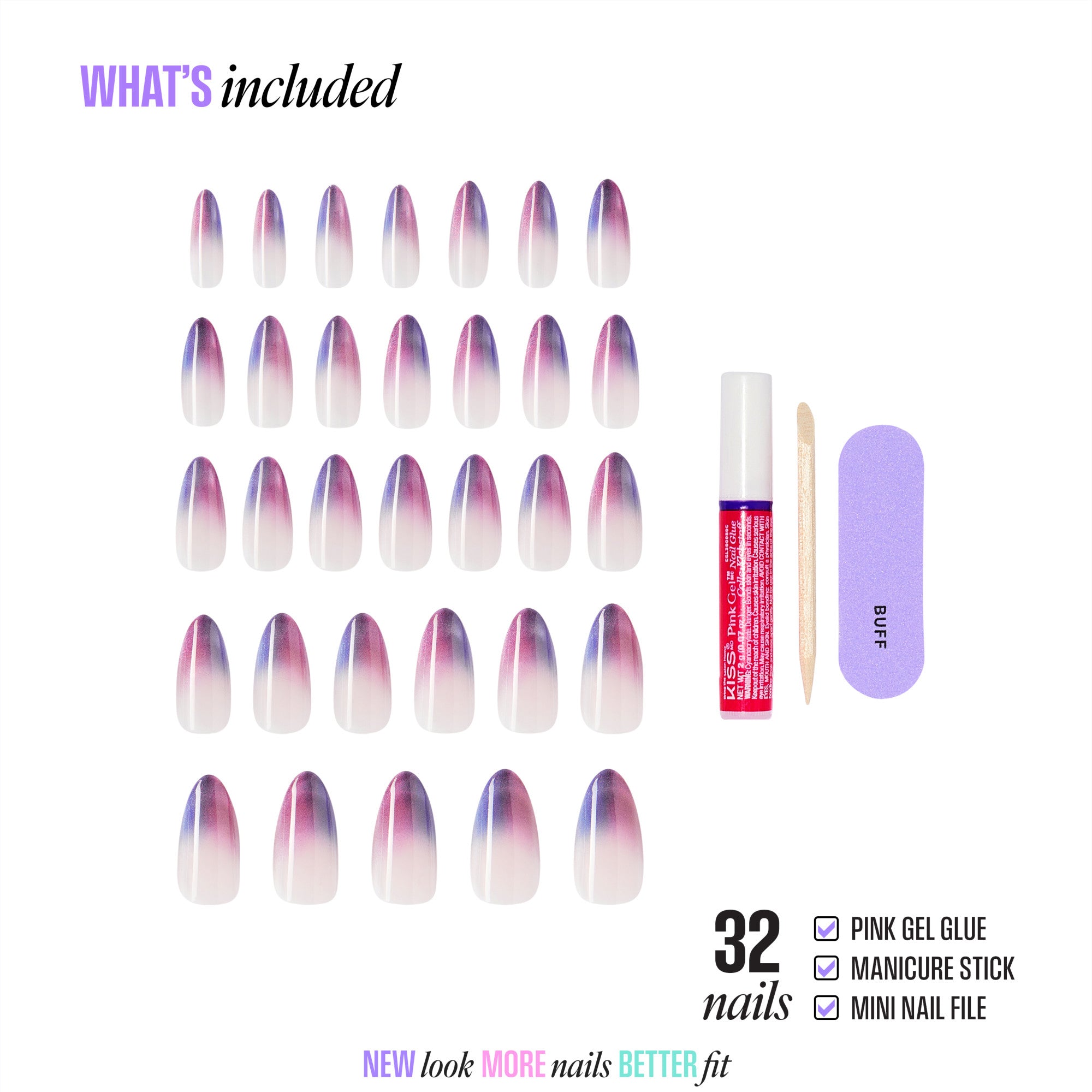 KISS CORE Magnetic Press On Glue Nails - Twinkling Stars