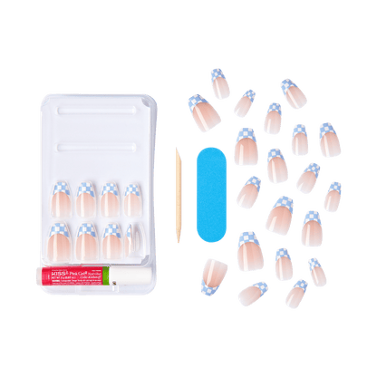 Contents of KISS Voguish Fantasy nail kit in &
