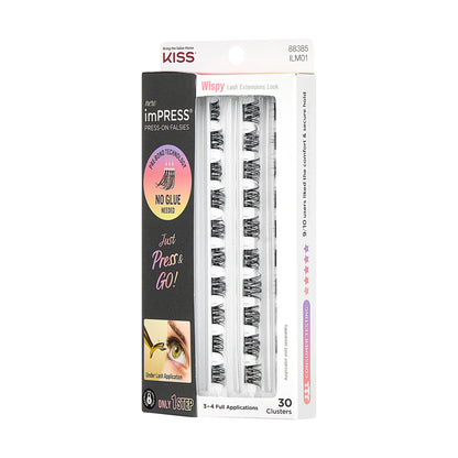 Wispy | 30 Clusters imPRESS Falsies 10mm-14mm No Glue Needed - Image 6