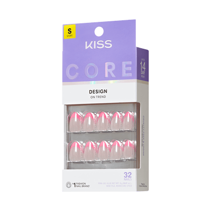KISS CORE Design Press On Glue Nails - Shining Bright