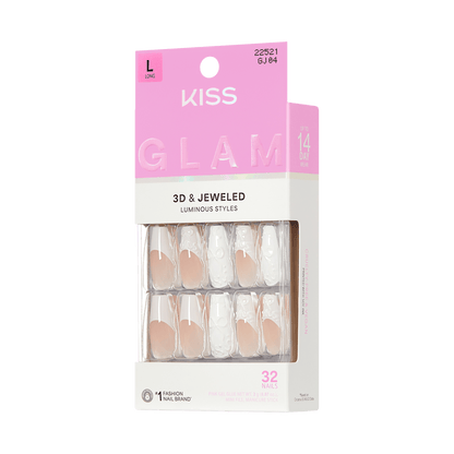 KISS GLAM 3D &amp; Jewel Press On Glue Nails  - Breath of Harmony