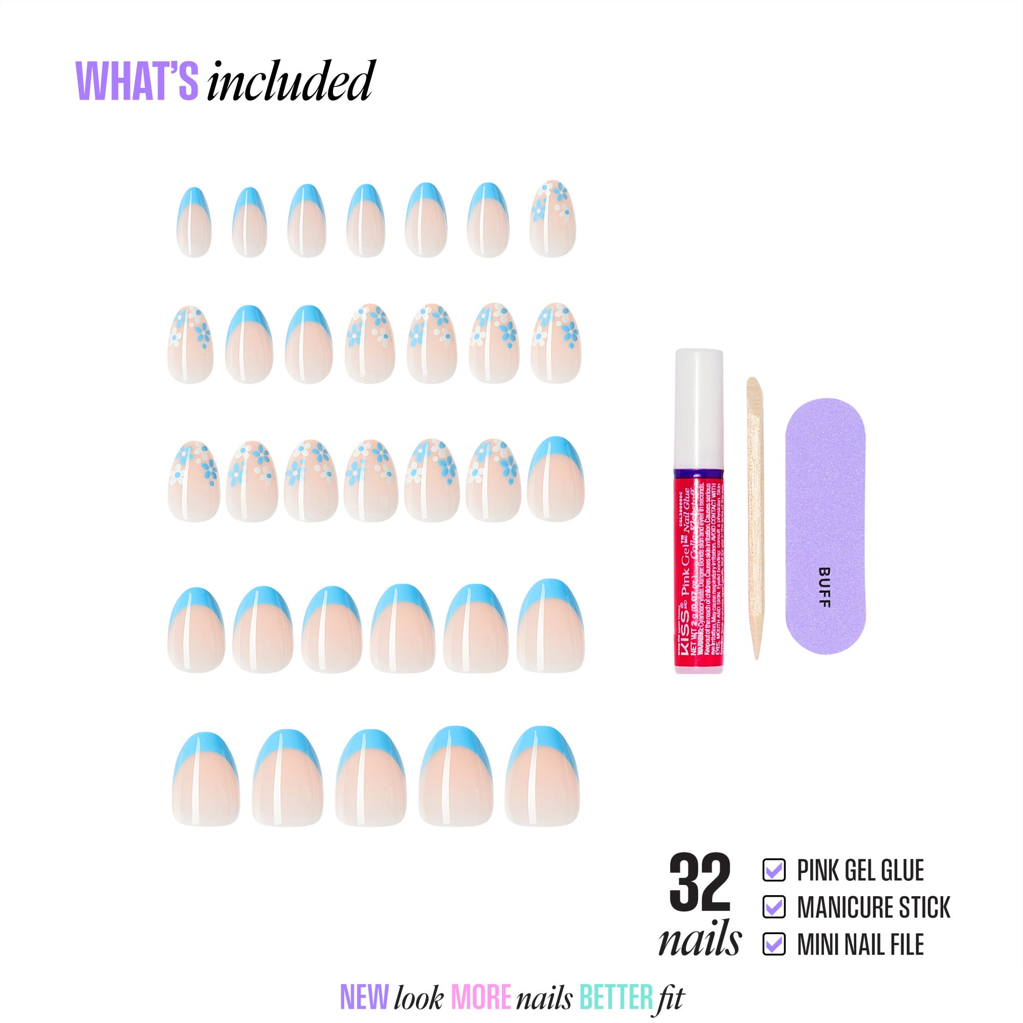 KISS CORE Design Press On Glue Nails - Tune