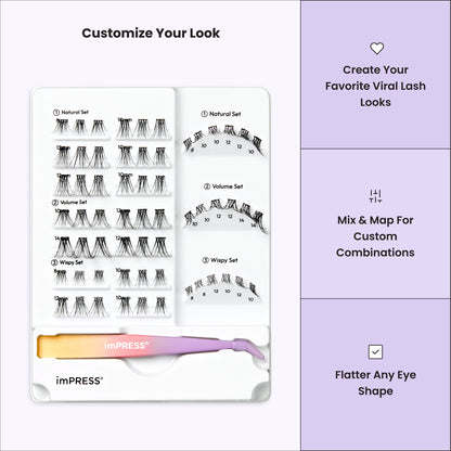 imPRESS Falsies Pre-Glued Individual Lashes Kit