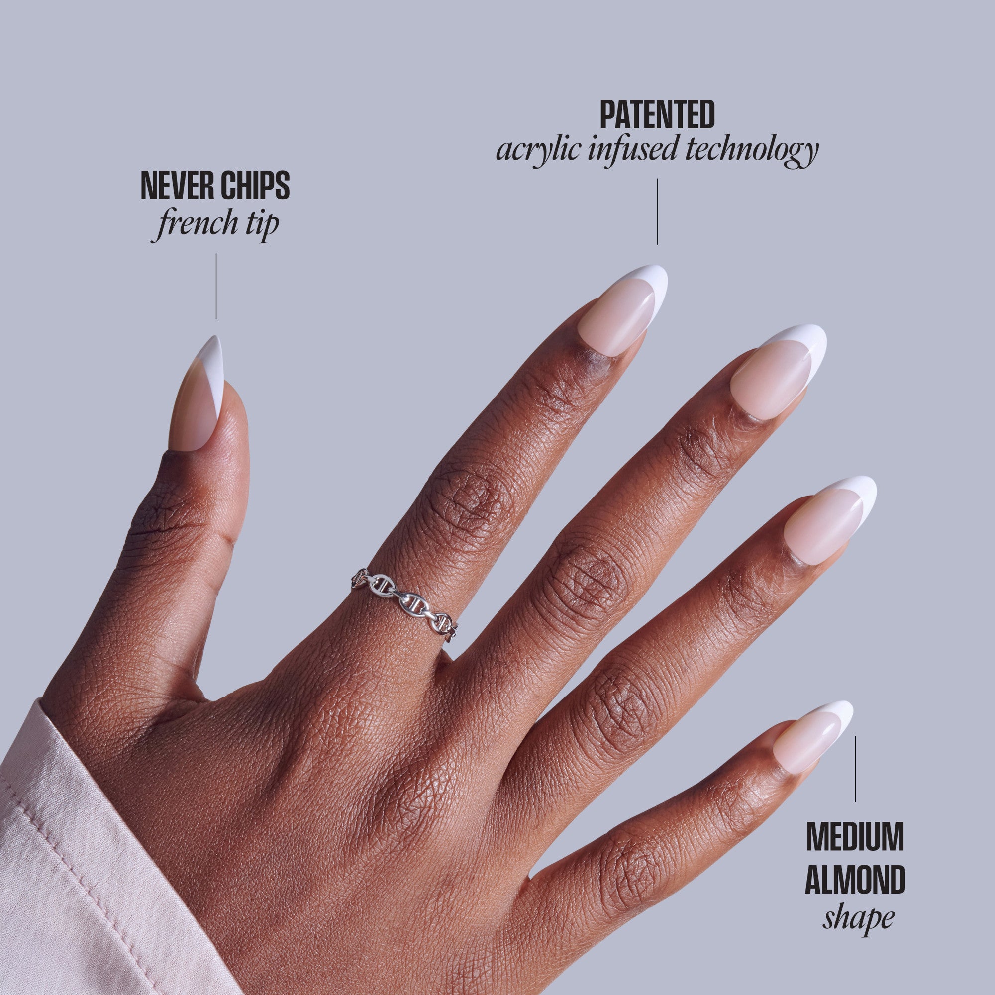 Kiss Core French Press On Fake Glue Nails - Curiosity | French