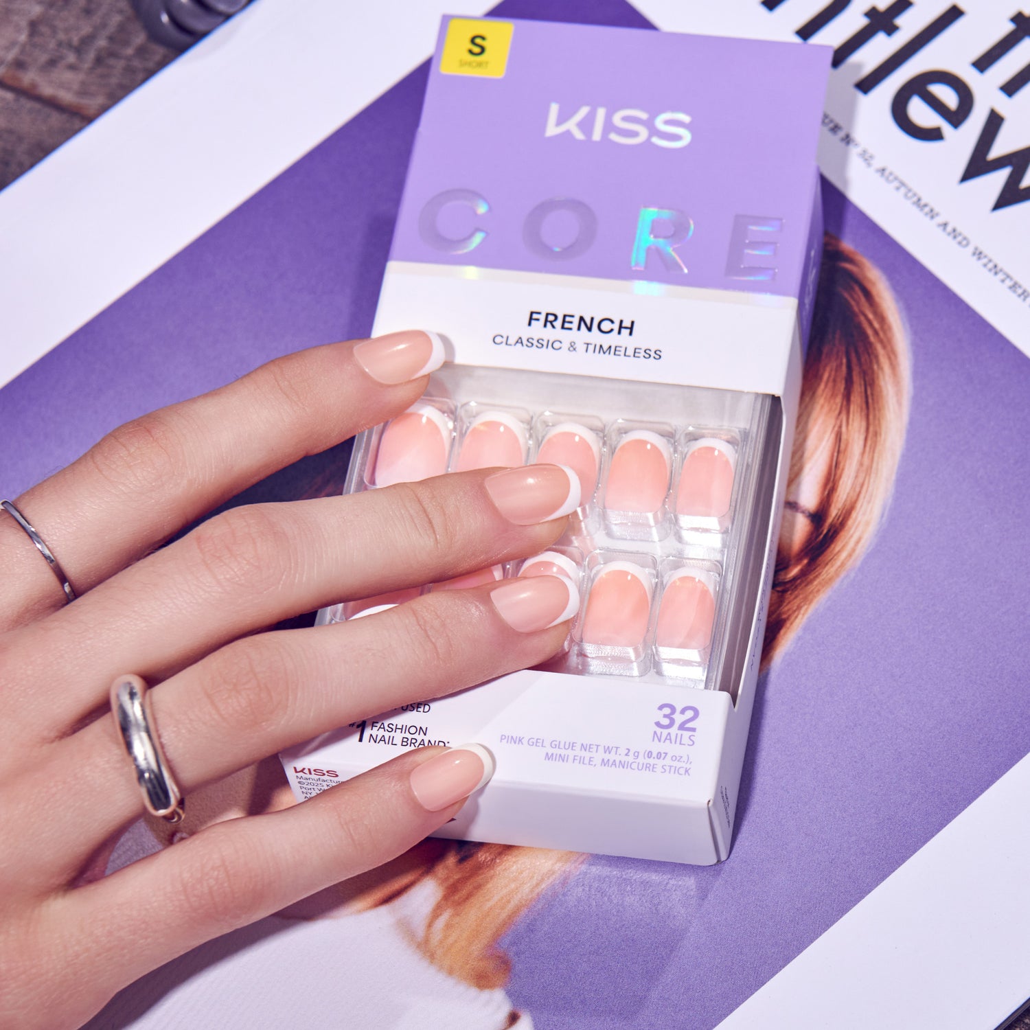 KISS CORE French Press On Glue Nails – Snapshot