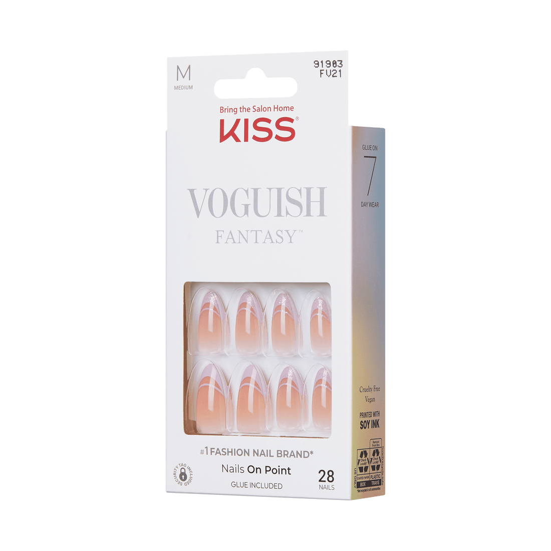KISS Voguish Fantasy Press On Glue Nails - Rainy Night