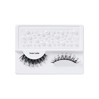 KISS Halloween Decorated Lashes &amp; Gem Sticker - Swan Lake