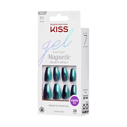 KISS Gel Fantasy Magnetic Press On Glue Nails - Chameleon