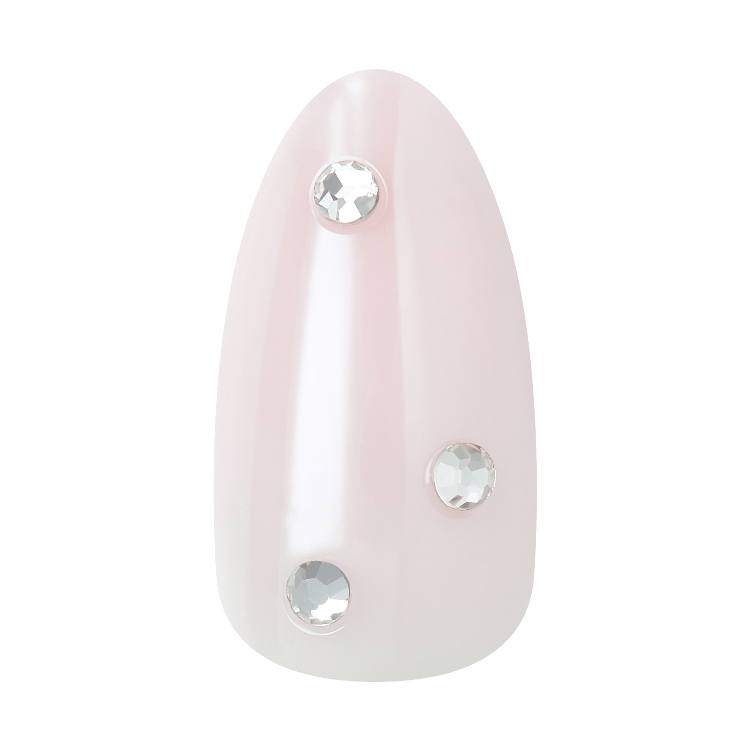 Kiss Glam Jeweled Press On Fake Glue Nails - Candy Dust | 3D &amp; Jeweled, Pink, Medium, Almond