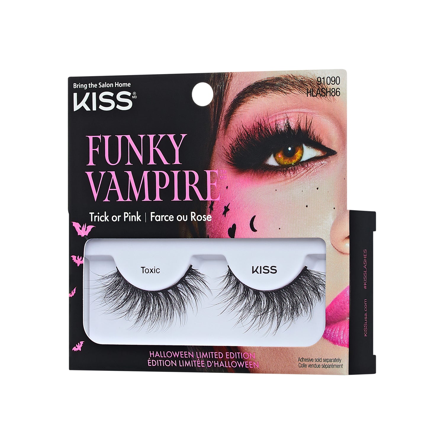 KISS Funky Vampire false eyelashes, Toxic style, Halloween Limited Edition