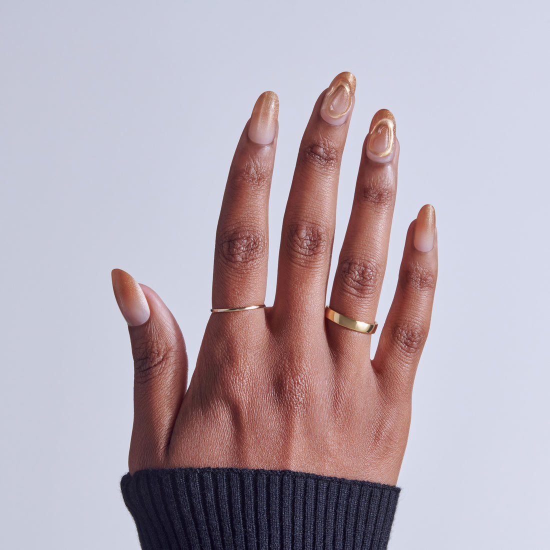 KISS NAIL DRIP Press On Glue Nails - Golden Laughter