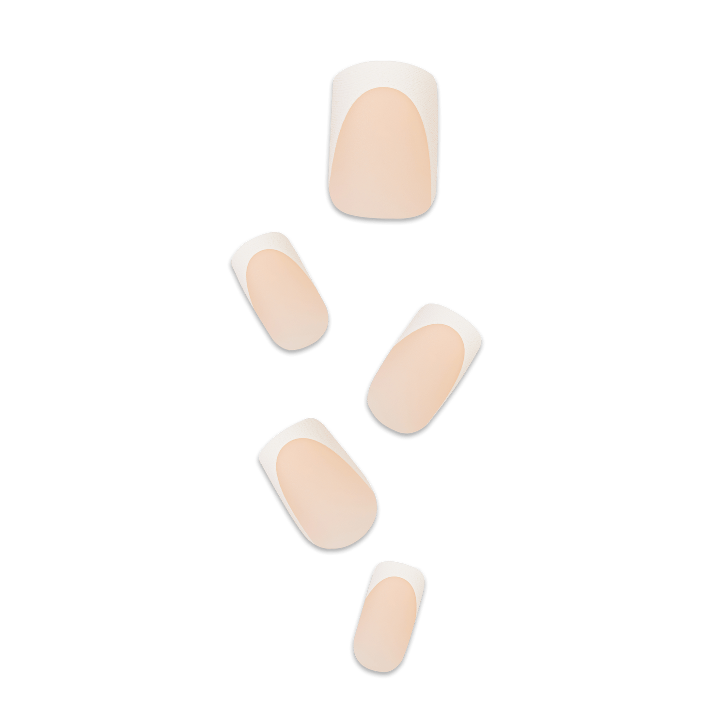 Impress Design No Glue Fake Press On Nails - Twist | French Tips, White, Medium, Squoval, Manicure