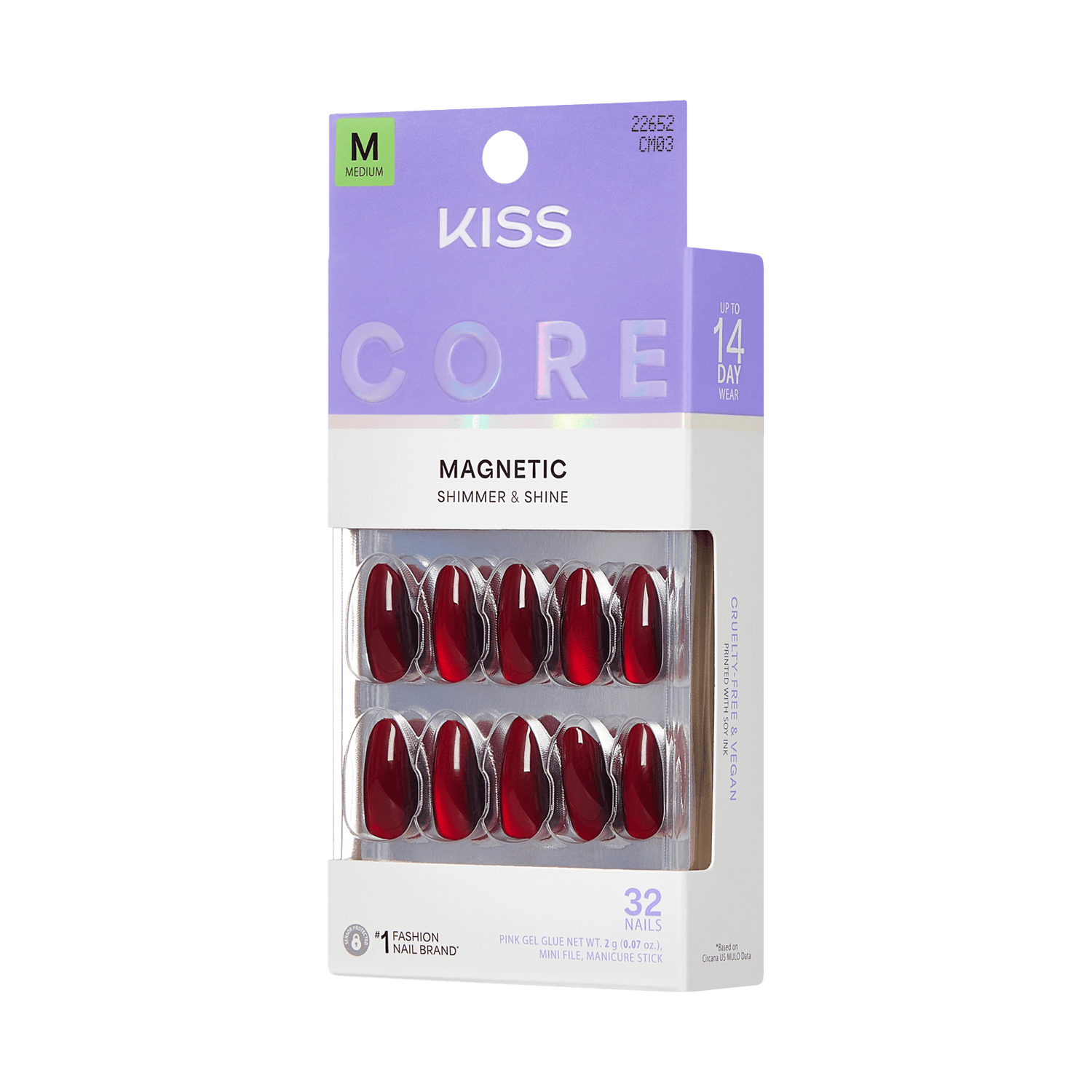 KISS CORE Magnetic Press On Glue Nails - Apple Blossom