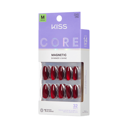 KISS CORE Magnetic Press On Glue Nails - Apple Blossom