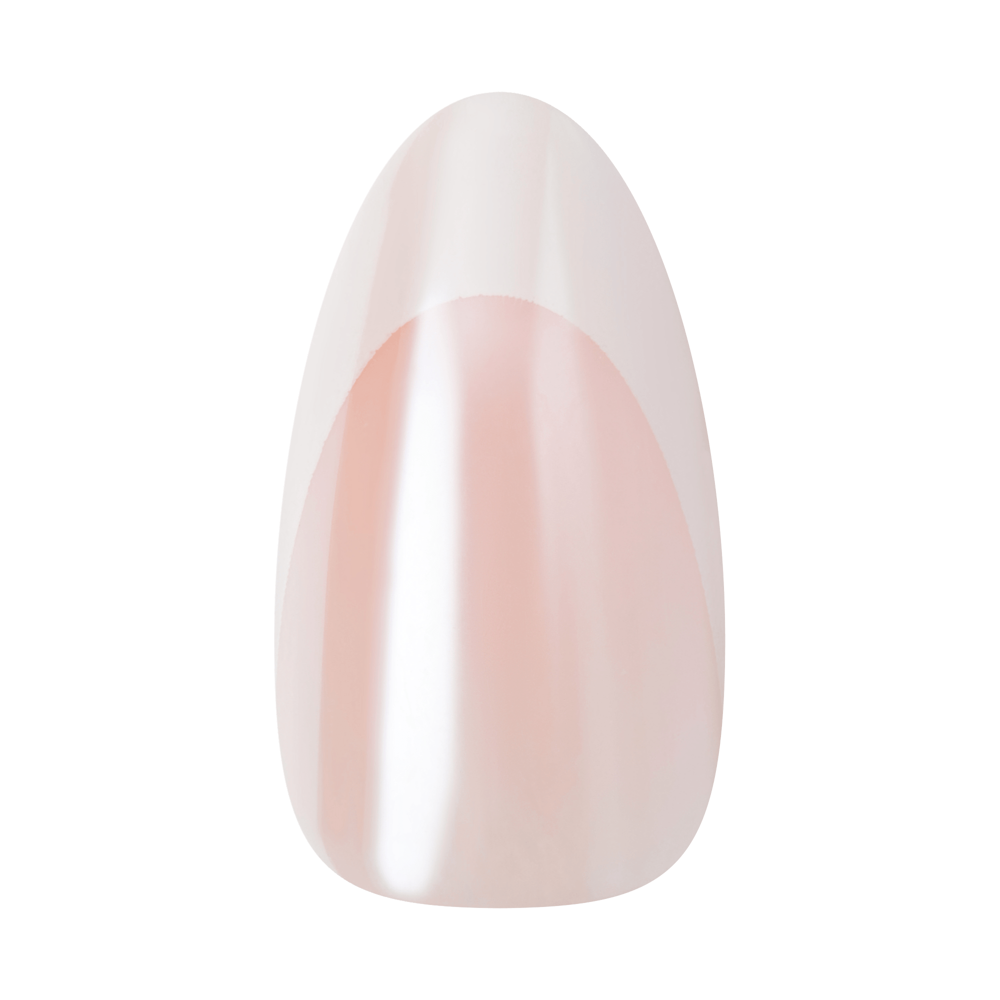 Kiss Core Design Press On Fake Glue Nails - New Chapter | French Tips, White, Medium, Almond