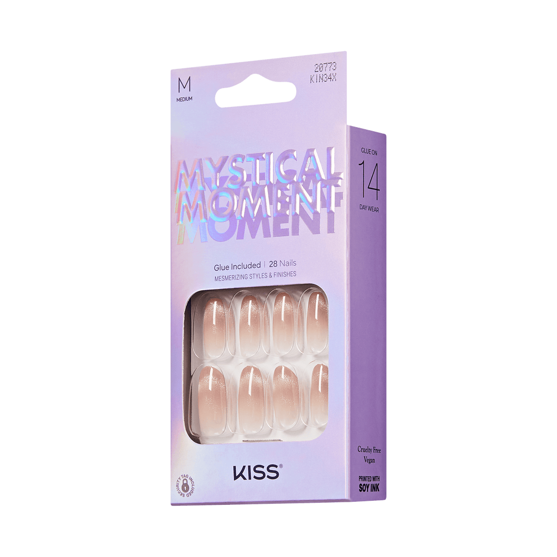 KISS Mystical Moment Press On Glue Nails - Perfect Pair