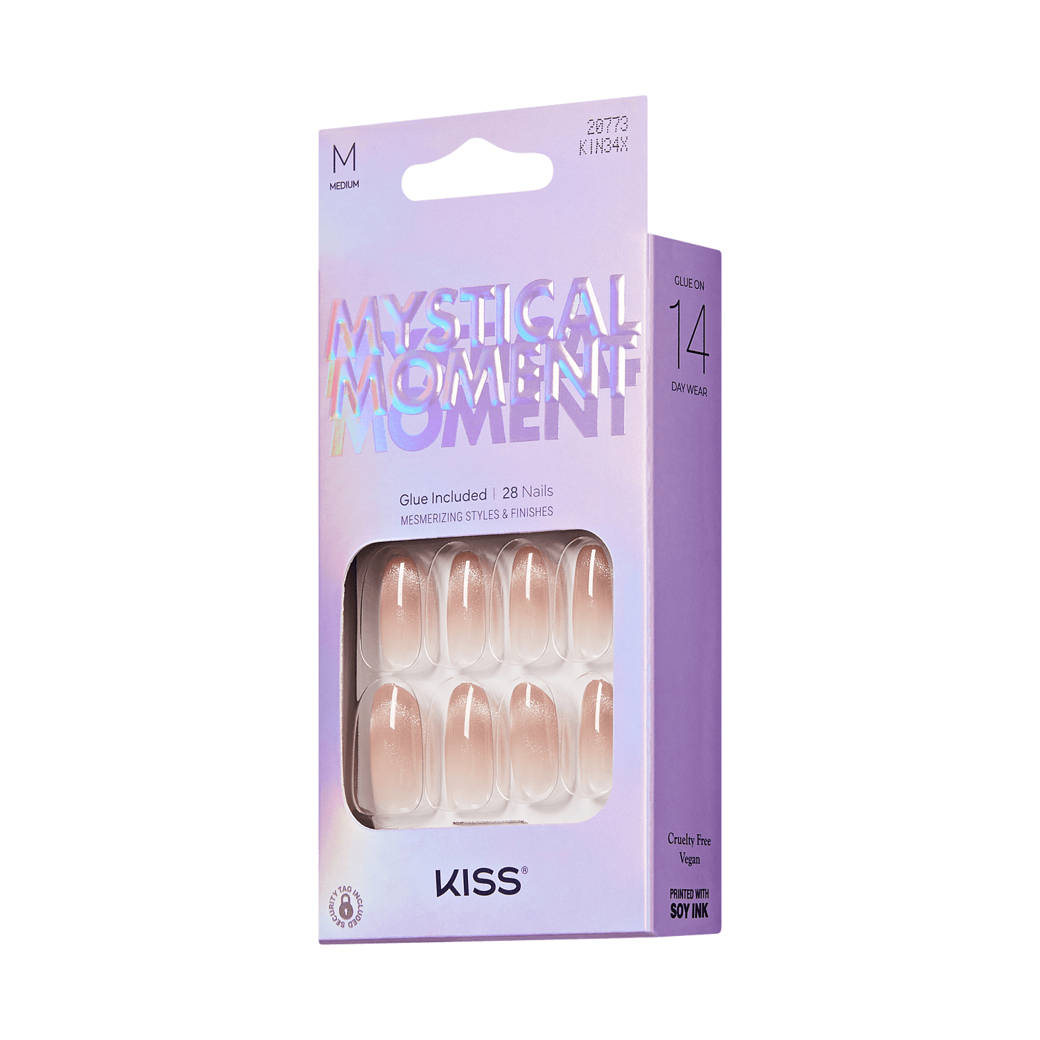 KISS Mystical Moment Press On Glue Nails - Perfect Pair