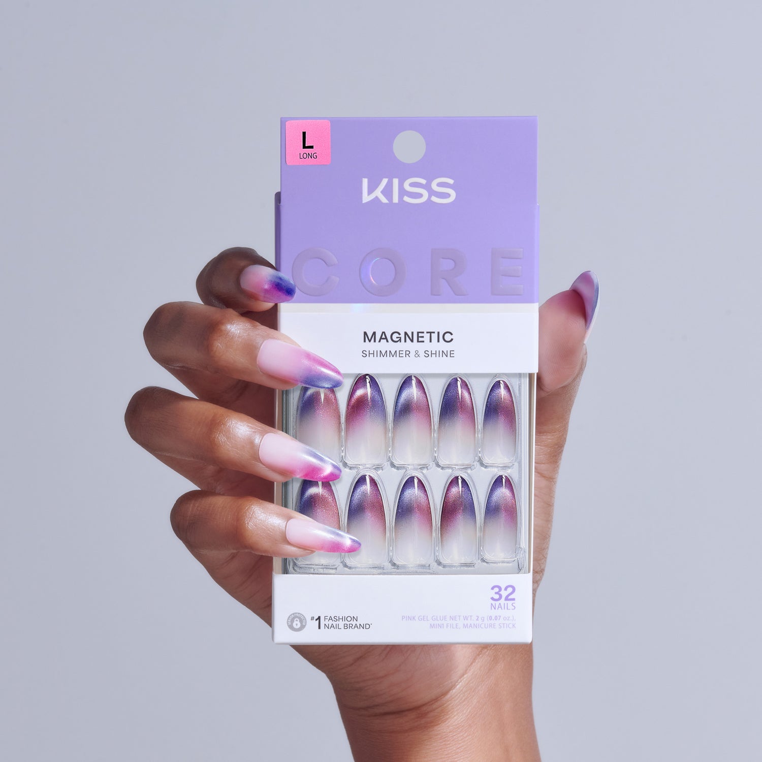 KISS CORE Magnetic Press On Glue Nails - Twinkling Stars