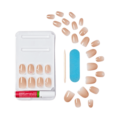 KISS Bare but Better Premium Press On Glue Nails - Stay