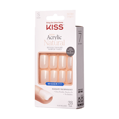 KISS Salon Acrylic Natural Press On Glue Nails - Rare