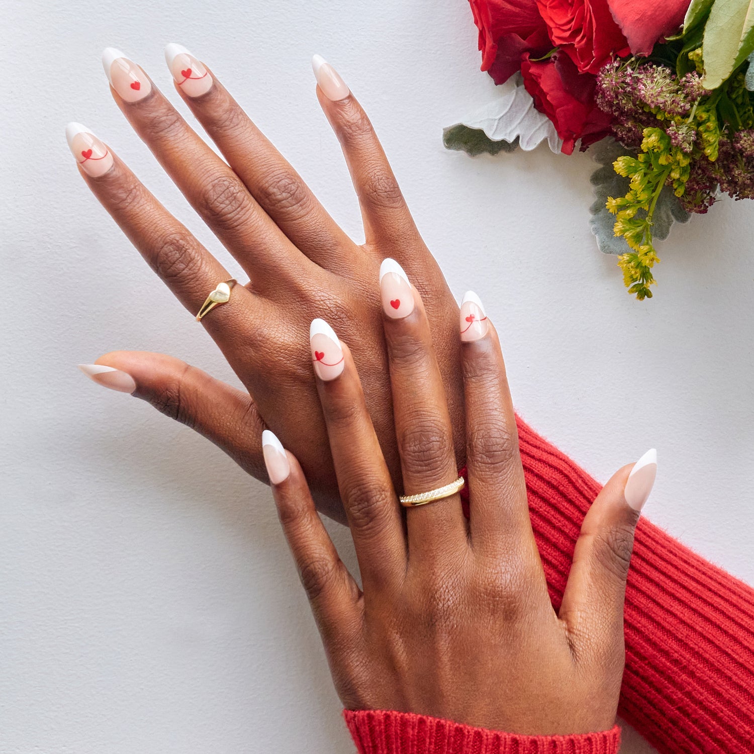 KISS LOVE Design Press On Glue Nails - Cupid&