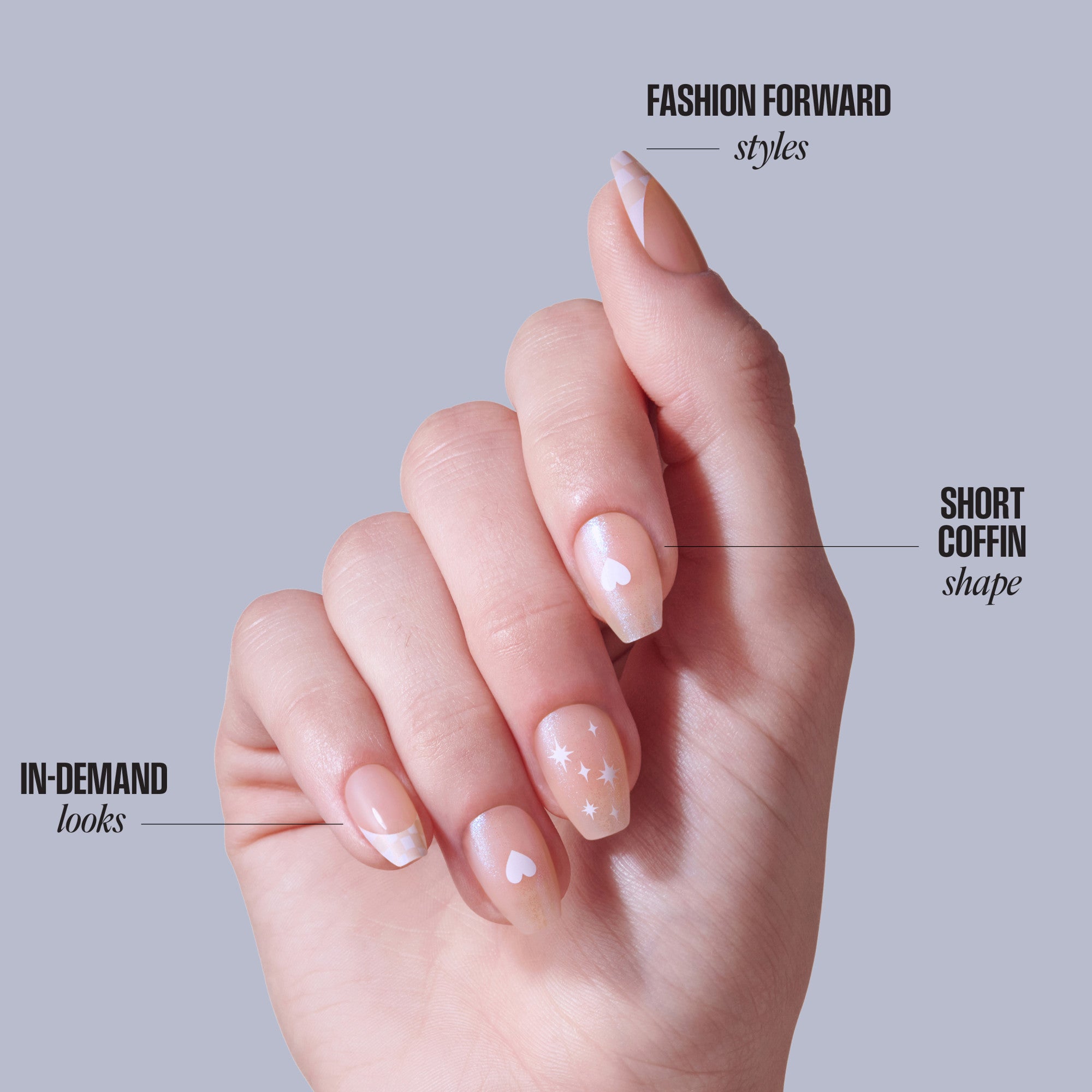 KISS CORE Design Press On Glue Nails - Cheers